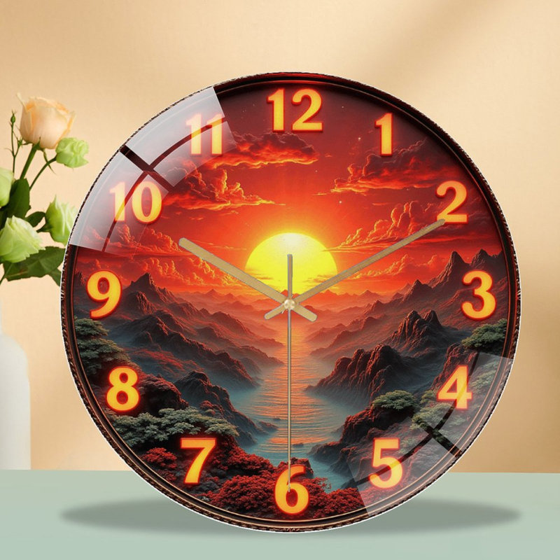 Horloge murale décorative de 12 po Sunset