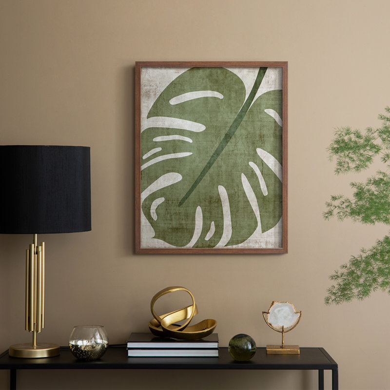 «Island Greenery II», reproduction encadrée - bois massif, H 11 po x l 9 po, Noyer