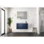 Meuble-lavabo bleu marine l 36 po x P 22 po avec plateau en marbre de culture-1009024515-1009024540