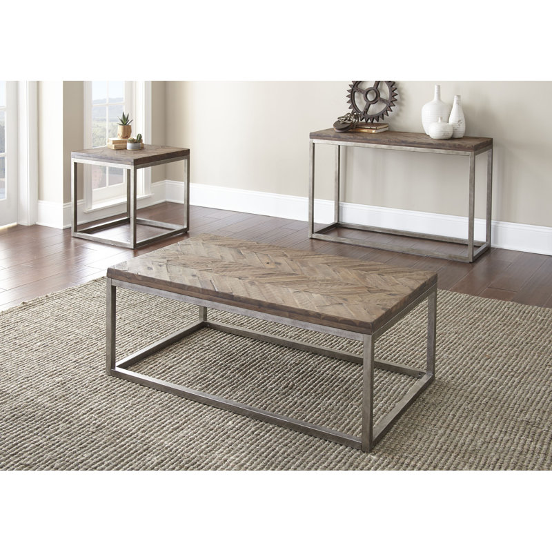Galena Solid Wood Top Coffee Table