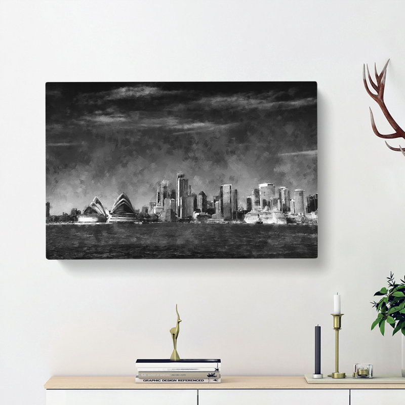 Sydney Australia Skyline - Wrapped Canvas, 40cm H x 60cm W x 3cm D