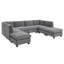 Canapé modulaire de coin avec repose-pieds de 124 po de largeur-2024953847
