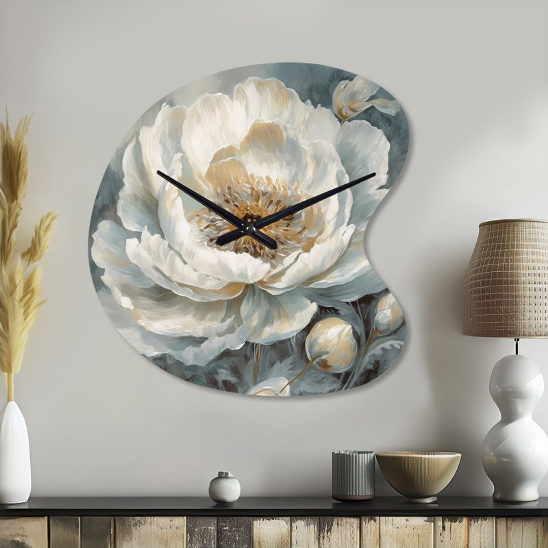 Horloges murales asymétriques blanches et blanches, Petit