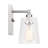 Crofton Bathroom Bedroom Wall Fixture With Clear Crackle Glass Shade-112738081-112738084-112738085
