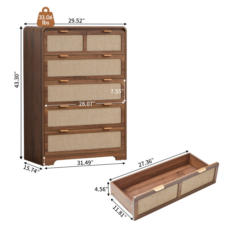 Commode 5 tiroirs MODERN BOHO DESIGN