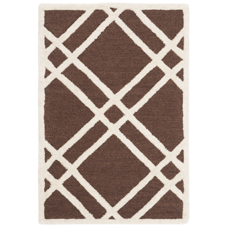 Ellicott Hand Tufted Wool Geometric Rug, Rectangle 2' x 3'