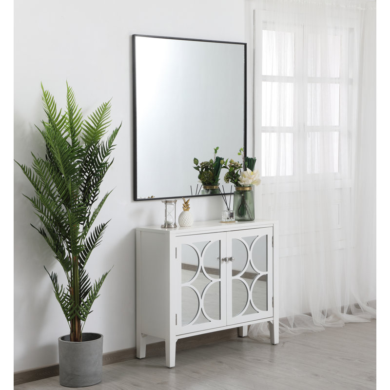 Miroir mural Sabine, 36 po x 24 po, Noir