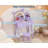 Wooden Kids Vanity Table with Lights, Storage Drawers and Stool-2068308269