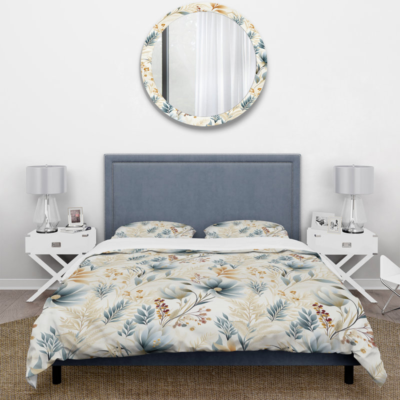 Ensemble de housse de couette Ethereal Neutrals Ii Boho, Housse de couette pour très grand lit et 2 très