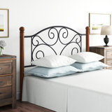 Analisha Metal and Solid Wood Post Headboard
