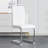 Modern Faux Leather Cantilever Dining Chairs with Chrome Base (Set of 4)-108344481-92179337-98548425