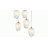 15-Light Chrome Chandelier With White Glass Pendants-355020297