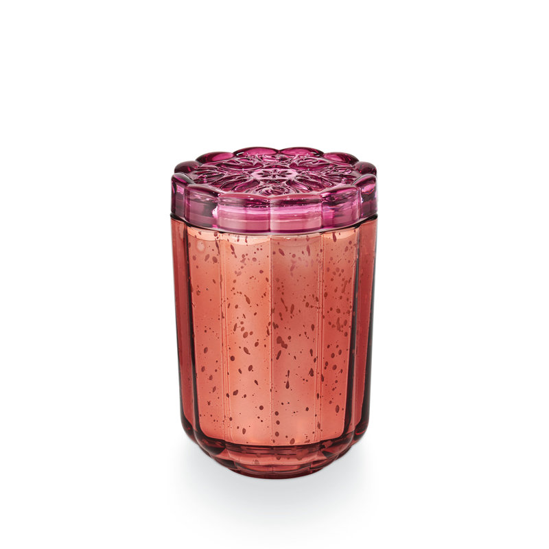 Pink Pepper Fruit Scented Soy Jar Candle with Lid, 12oz