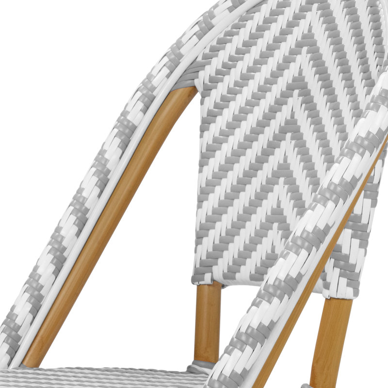 Chaise d'appoint Correll, Gris / blanc
