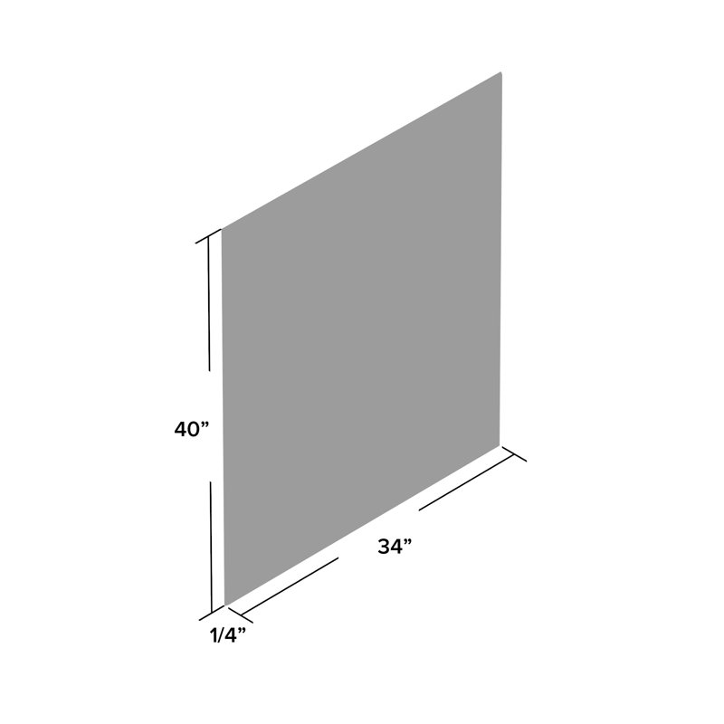 Derosier Metal Flat Wall Mirror, 40" H x 34" W
