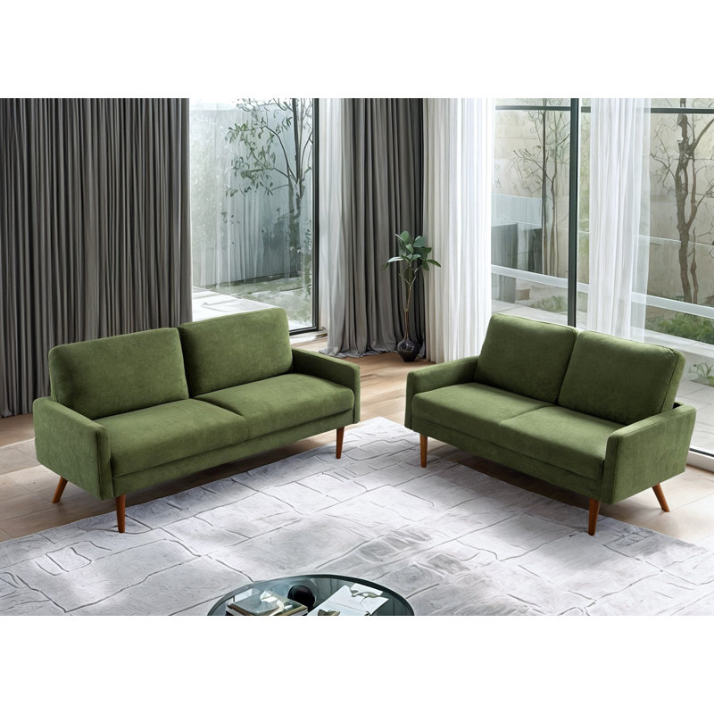 Ensemble de salon 2 pièces à revêtement moderne, Vert