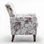 Fauteuil en mélange de polyester à motifs