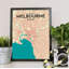 Melbourne City Map - No Frame Print-1069776533