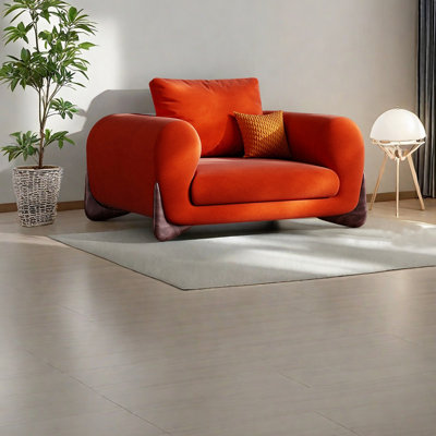 Fauteuil décontracté léger en coton et lin luxueux