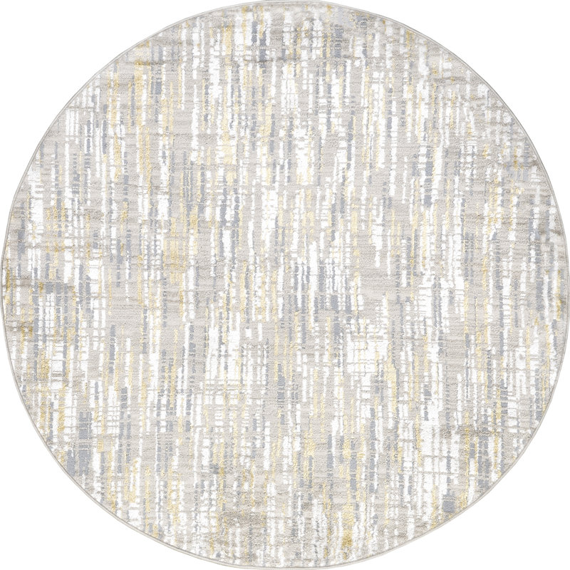 Abstract Indoor Rug, Round 5'