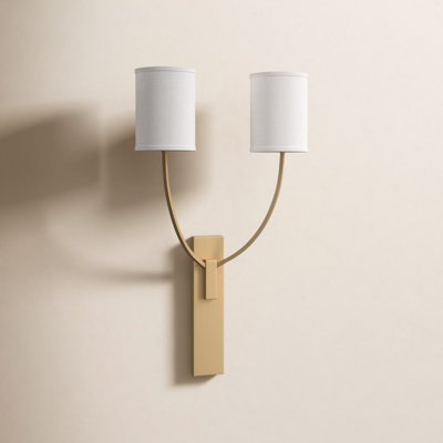 2-Light Hardwired Armed Sconce