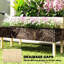 Lit de jardin surélevé pour l'extérieur, jardinière à deux niveaux avec treillis, jardinage confortable sans flexion, couleur bois naturel, boîte de treillis à assemblage simple, convient aux herbes sur le patio, boîtes indépendantes,