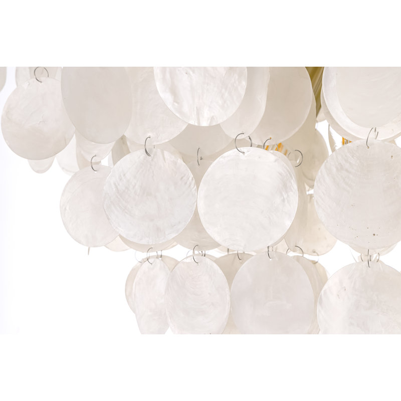 Lustre 7 lumières à intensité variable dorée pour salle à manger