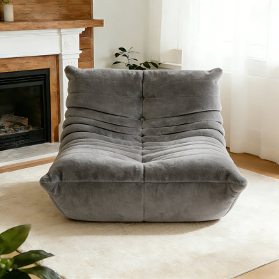 Armless Bean Bag Chair Lounger Foam Chair for Bedroom, Living room, No Assembly Required