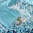 Lunaria 100% Long Staple Cotton Duvet Cover Set Gradient Blue Leaves Printed 3 Piece Comforter Cover Set-1266473292