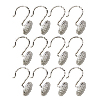 Utopia Alley Shower Rings Hooks, Shower Curtain Rings Hooks For Bathroom, Rust Resistant Shower Curtain Hooks Rings, Set Of 12