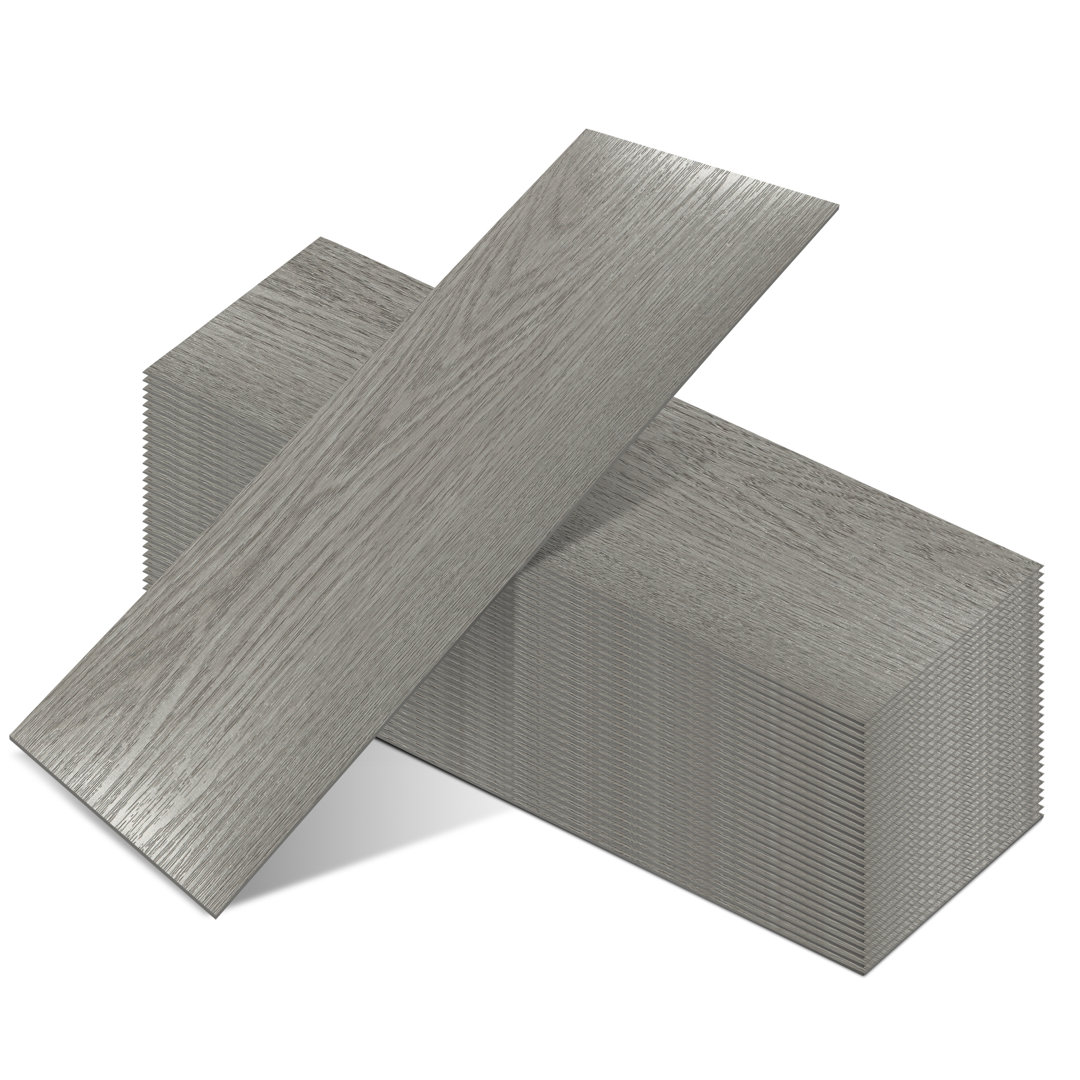 45.72 cm x 15.24 cm Vinyl Floor Tiles, 50 Per Pack