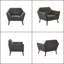 Chaise longue INK + IVY gris anthracite Newport-88043089
