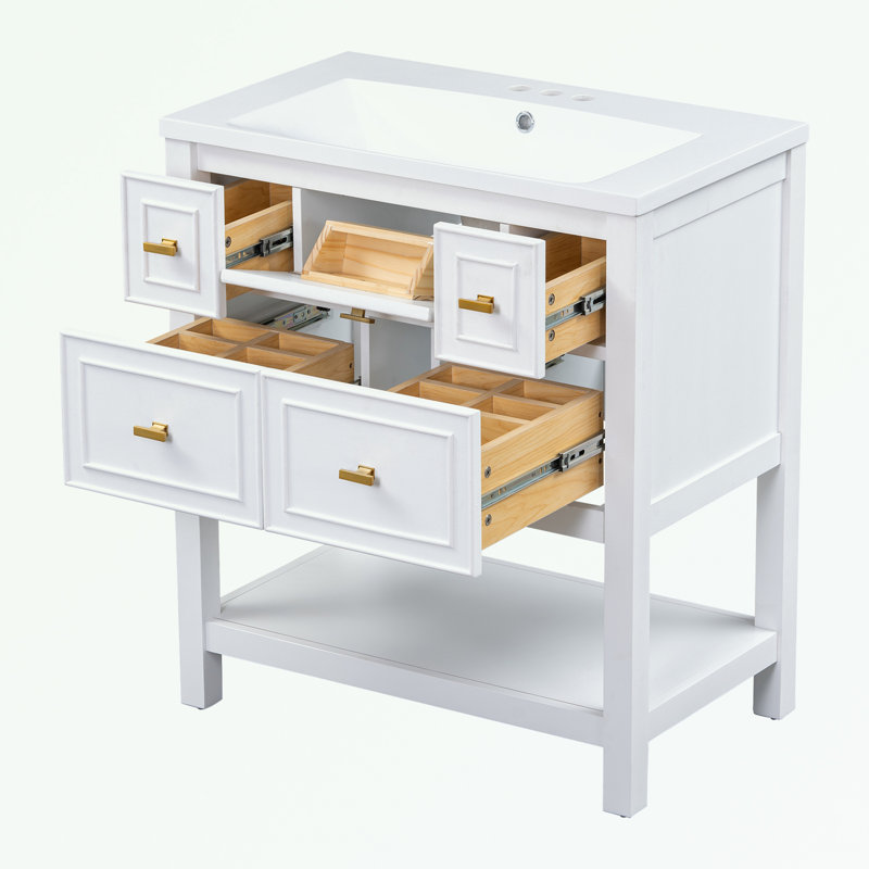 Armoire de salle de bain Maybree, Blanc
