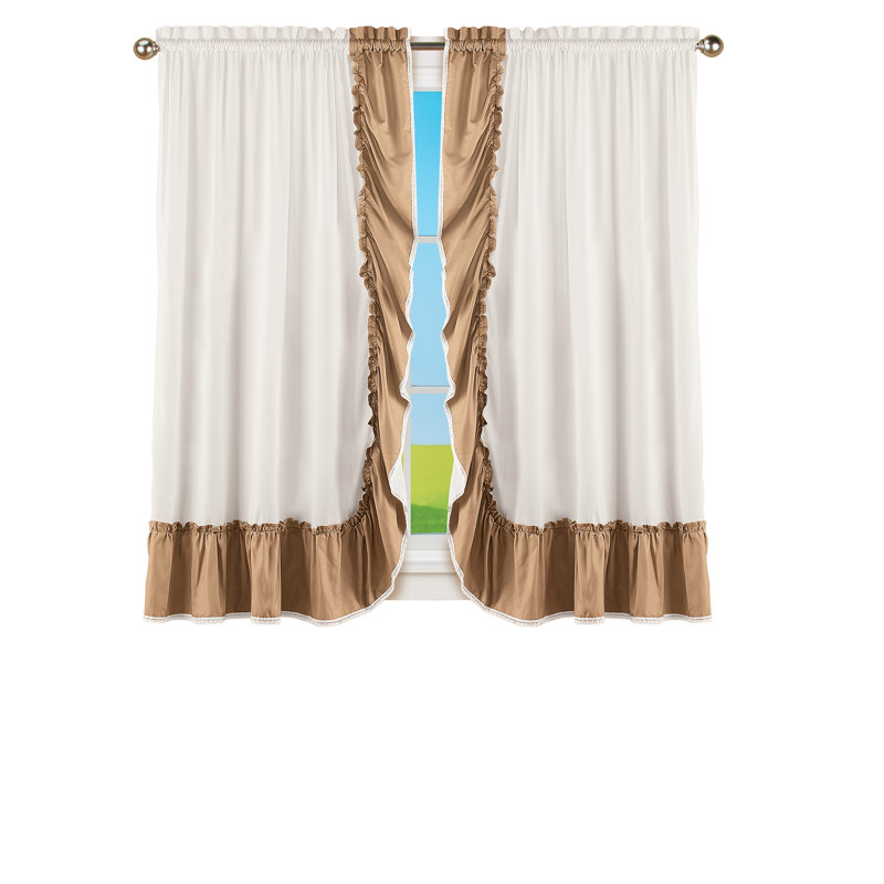 Paire de rideaux obscurcissant avec passe-tringle Kempler, Taupe, l 42 po x L 84 po