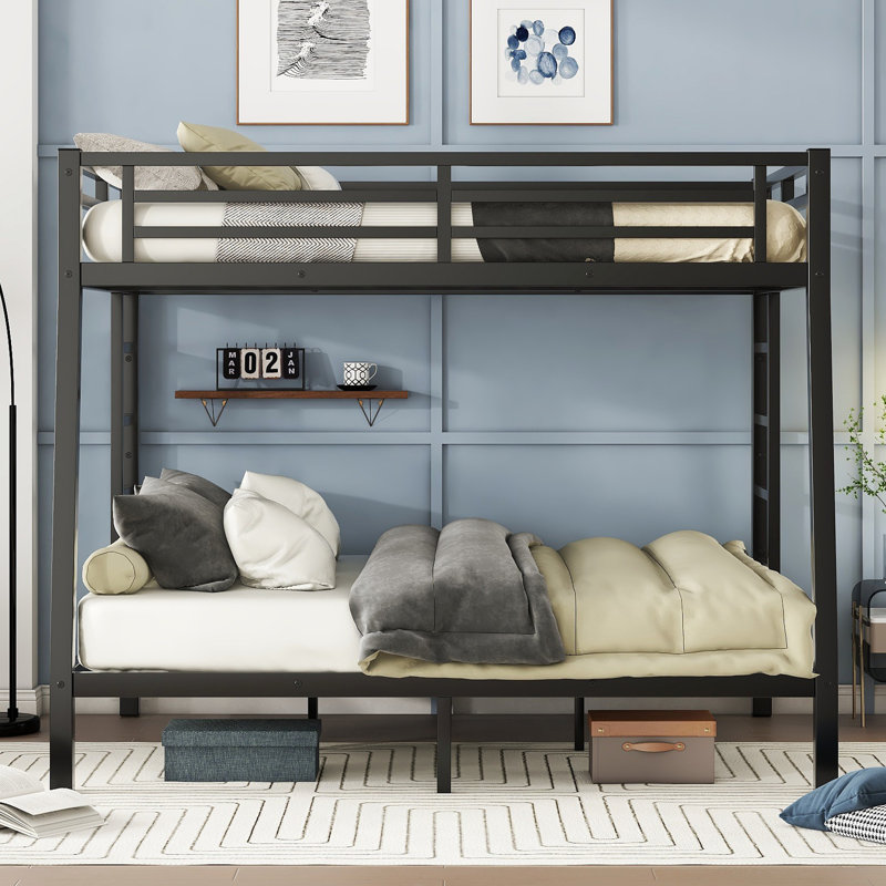Metal Bunk Bed for Adults and Teens, Space-Saving Design with Noise-Reducing Frame, No Box Spring Required
