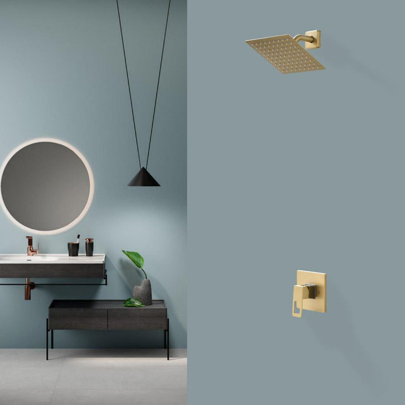 All-In-One Kit with Rough in-Valve, Brushed Gold