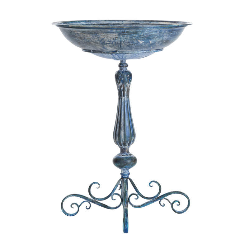 Orian Bird Bath, Mossy Blue