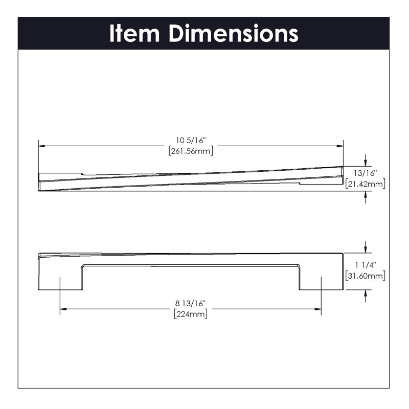 8 13/16" Center Bar Pull