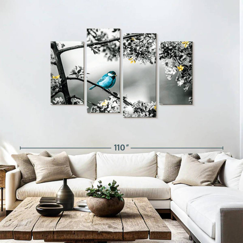 Mésange bleue Brampt, H 48 po x l 75 po