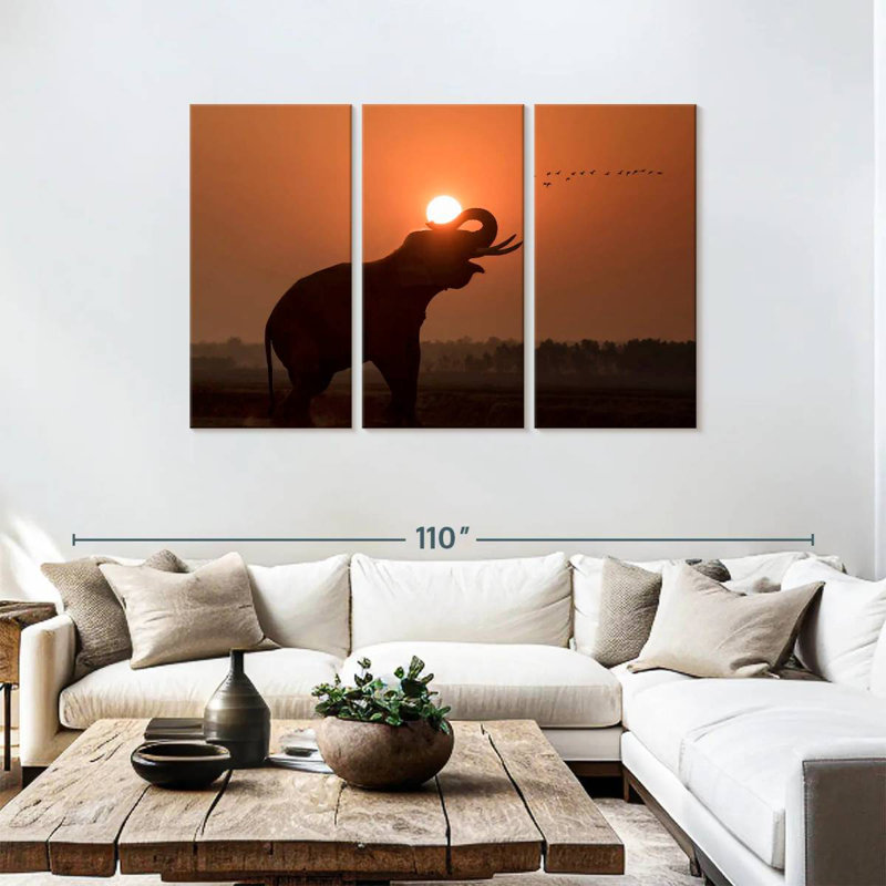 Brampt Elephant Call Silhouette, 48" H x 74" W
