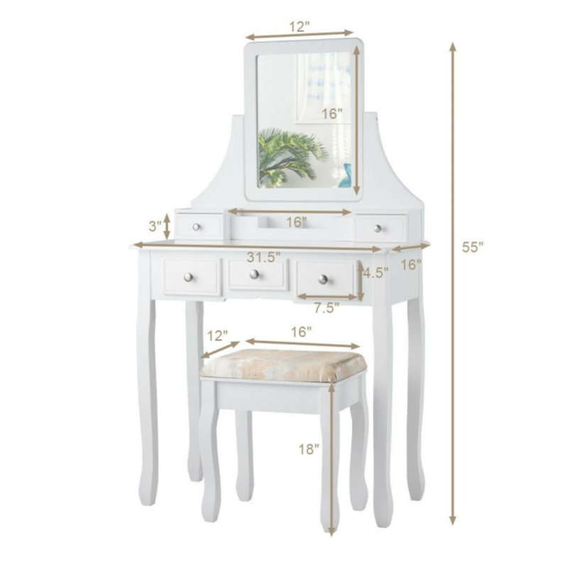 Kaylahni Vanity, White