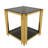 Modern Black Mirror End Table