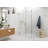 Illume 46 in. x 32 in. x 78 in. 90-degree Fully Frameless Wall Hinged Glass Shower Enclosure-90734472