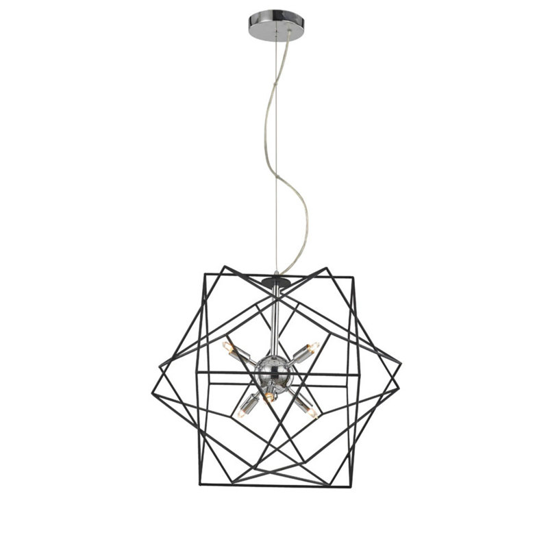 Alkea 6 - Light Chrome Geometric Pendant