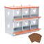 Boîte de nidification en métal - Support mural pour poules / canards, collection et assemblage facile d'œufs, équipement de cage en acier galvanisé ventilé - orange