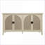Armoires, rotin à 4 portes avec tablettes réglables | Scandinave | Beige