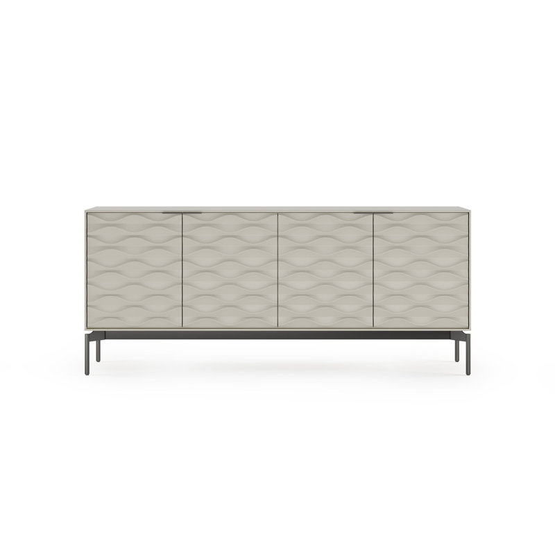 Ripple 79.5'' Sideboard, Stone/Brushed Carbon