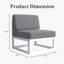 Ensemble de 2 chaises modulaires d'extérieur Layinsun-117530045-117530048