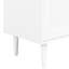 Armoire à chaussures à porte arquée en blanc, avec tablettes et ensembles réglables, pour le salon, le vestibule, les tablettes supérieures courbées blanches, l'espace, le bureau spacieux,
