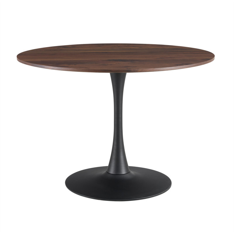 Table à manger TULIP, diamètre 106CM ROND, bois naturel, GOLEN LEG 1Pc par Ctn